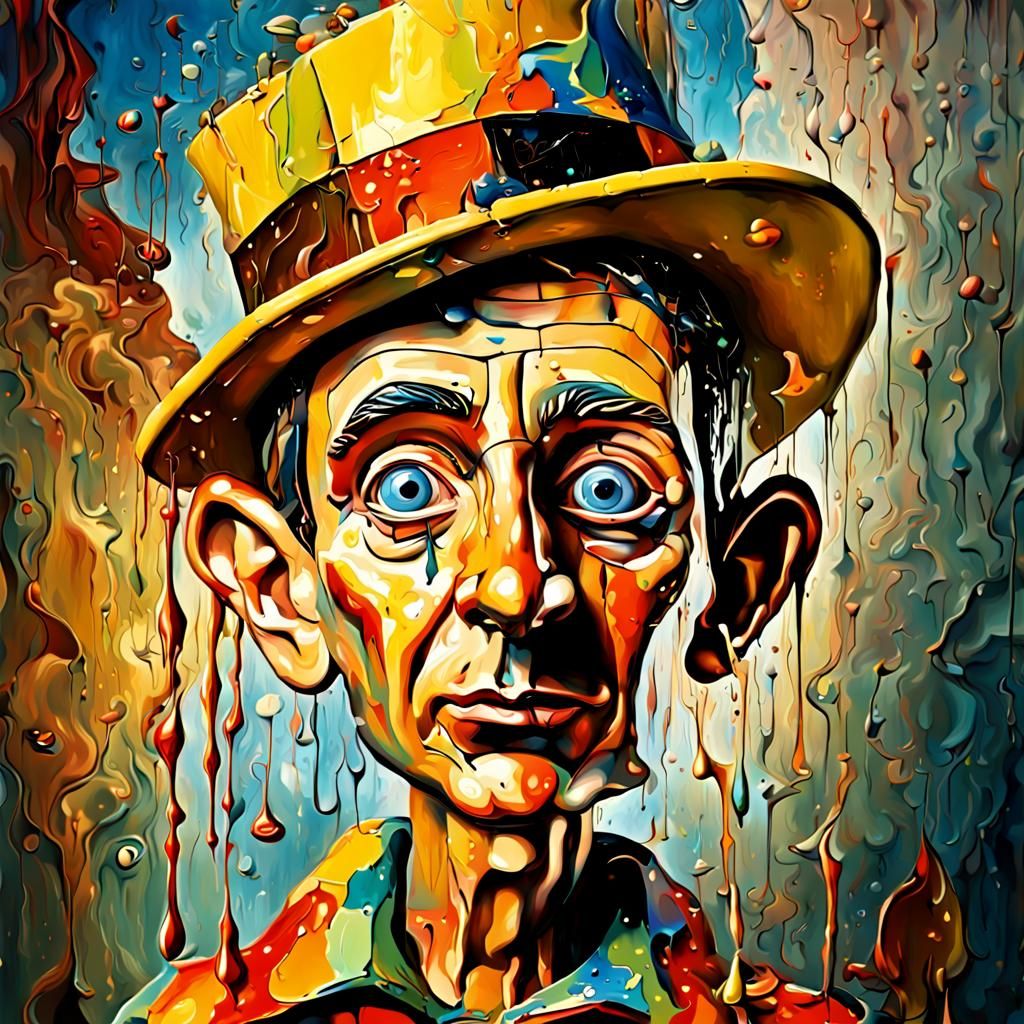 Surreal Pinocchio Digital Painting with Plasma Effects