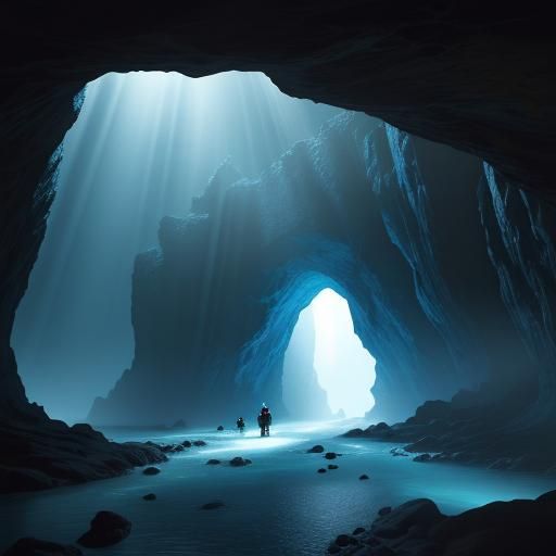 Explorers Navigate Crystalline Cave System
