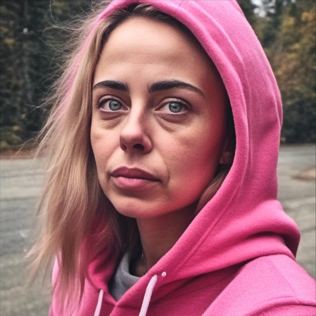 Radiant Woman's Portrait in Mixed Media Style