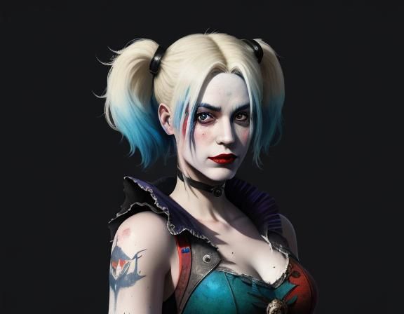 Grimdark Harley Quinn as Beatrix Potter Art