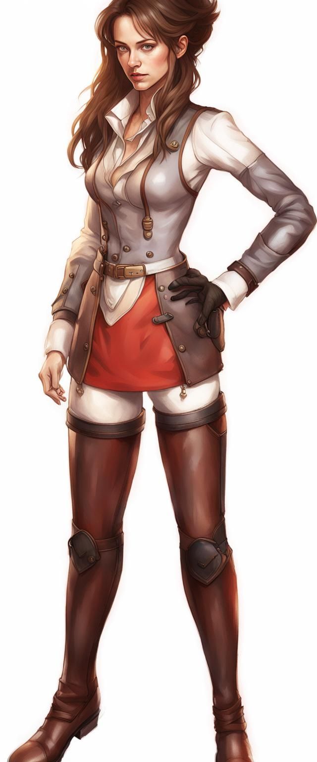 Karin Koenig Portrait in Art Nouveau Style