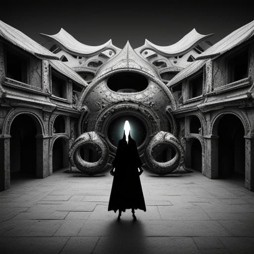 Surreal Alien Market Inspired by Salvador Dali