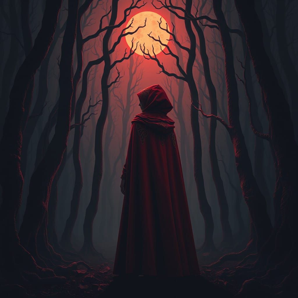 Biomechanical Little Red Riding Hood in H.R. Giger's Dark Fo...