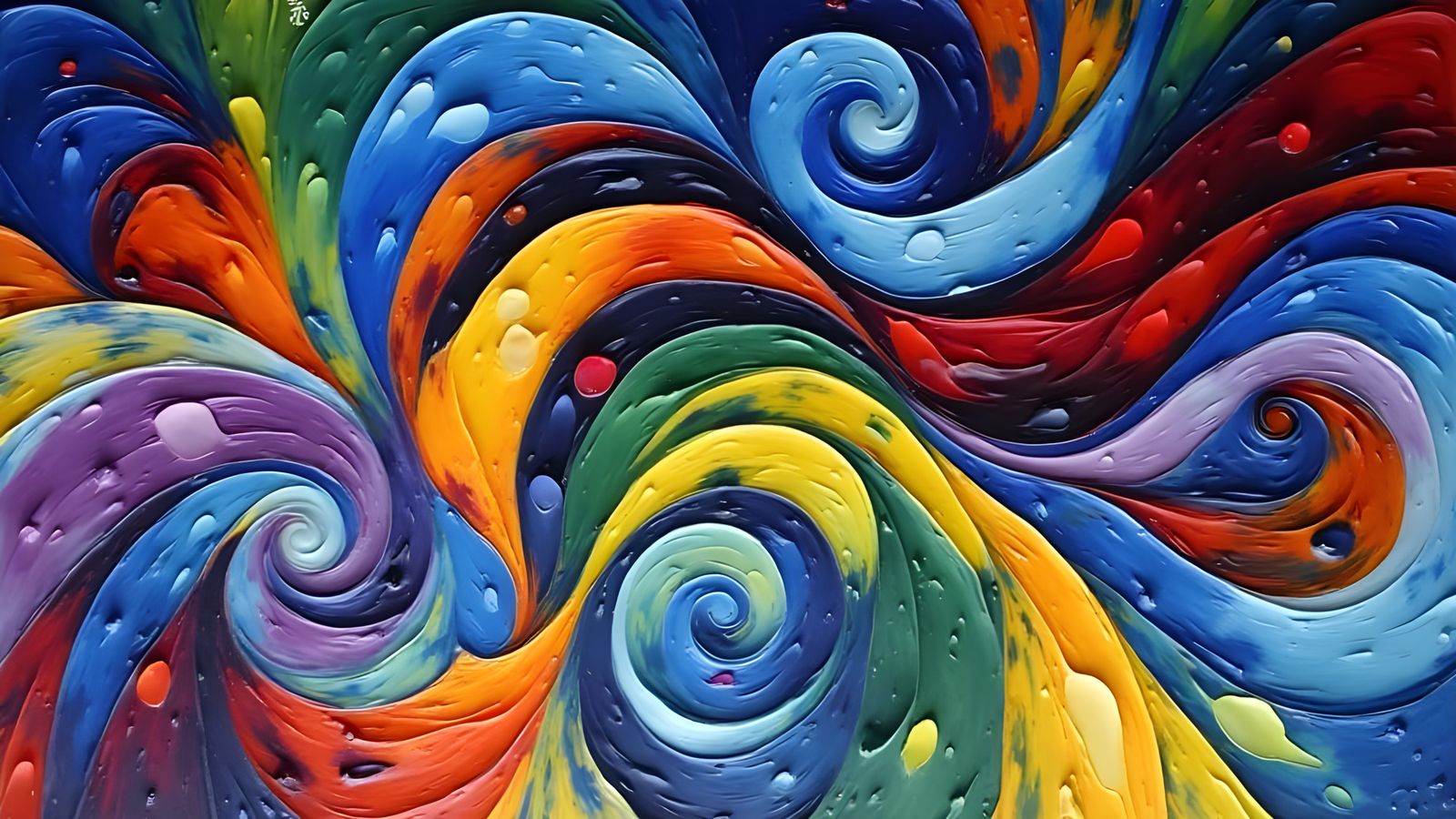 Diverse Colorful Stars in Wet Impasto Oil Style