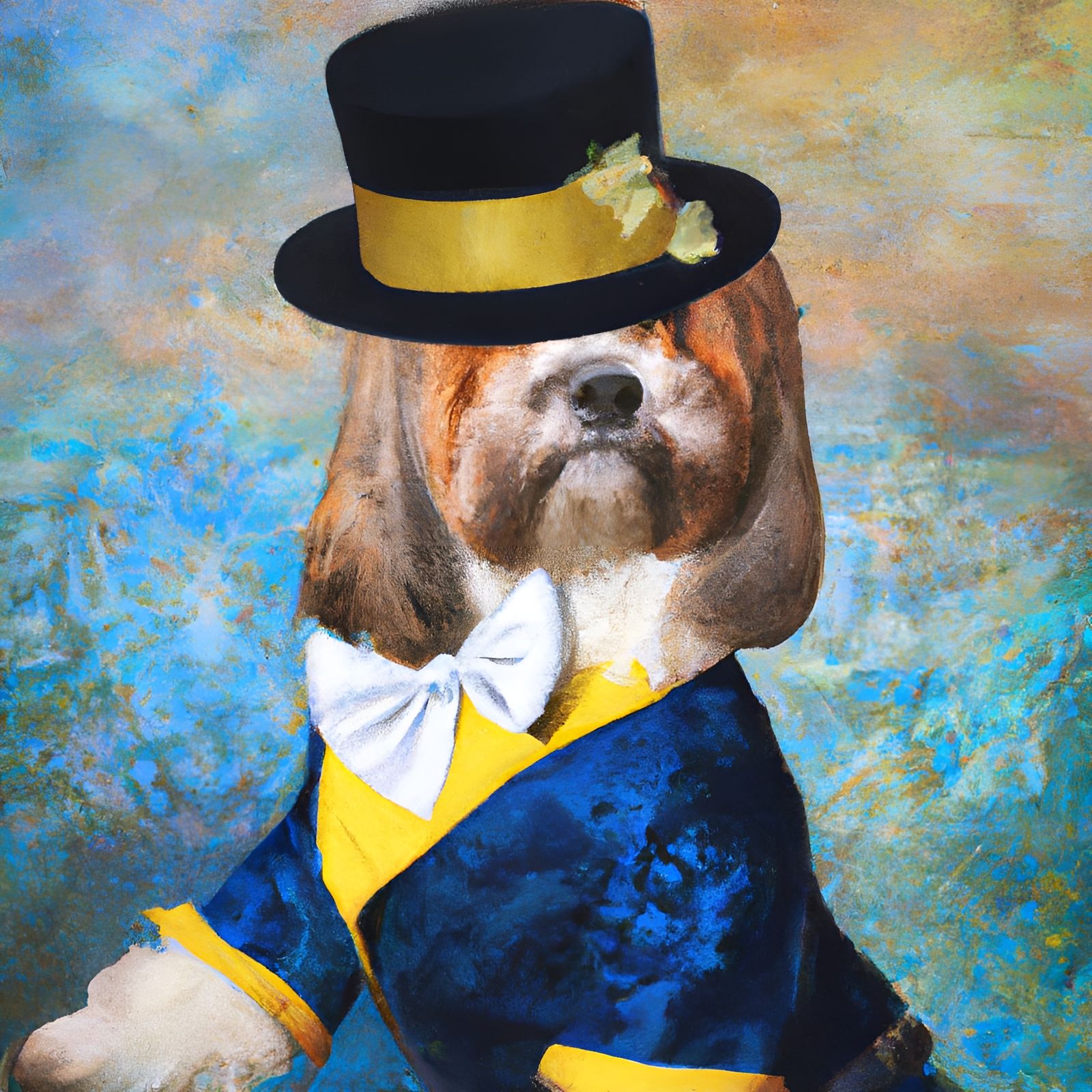 Renaissance Dog Portrait in Formal Suit