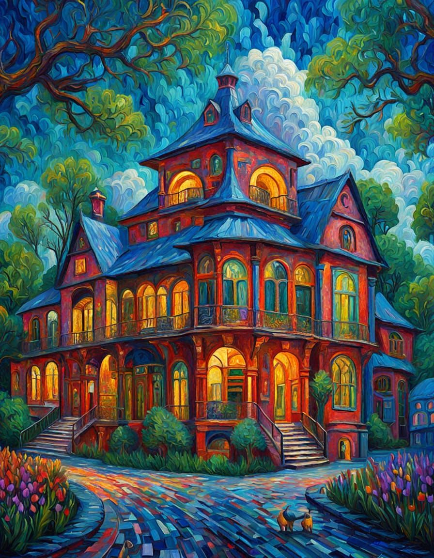 Dramatic Digital Painting in Expressionist Impasto Style