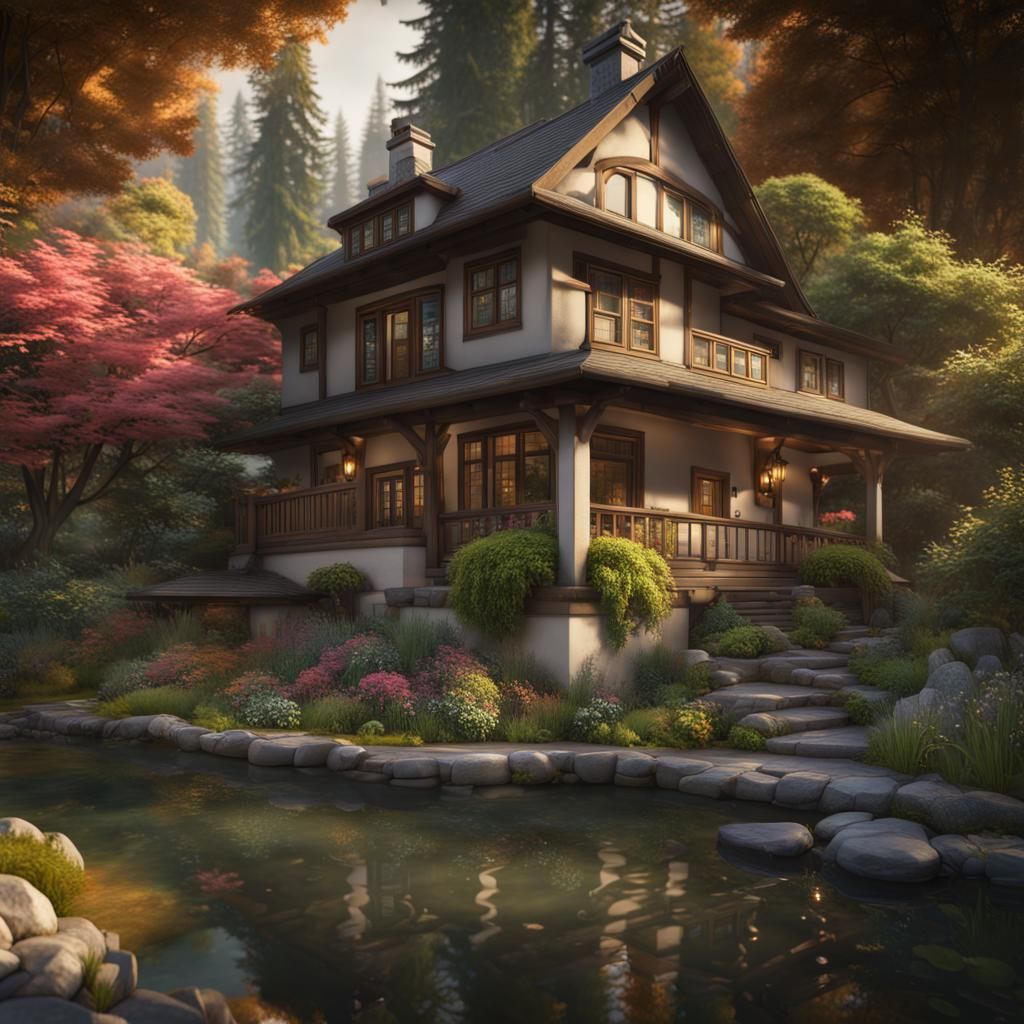 1930s Pacific Northwest House with Persian Garden