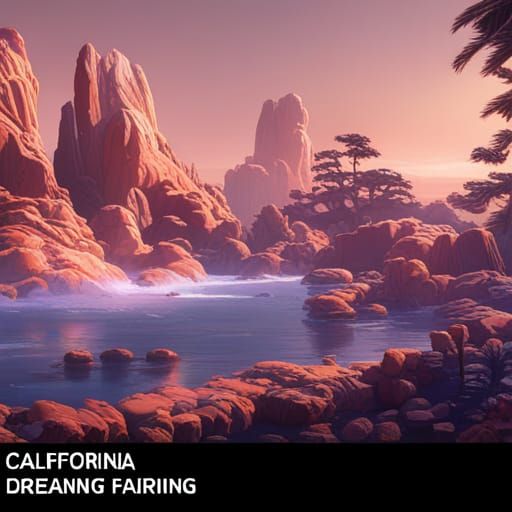 Fantastical California Dreamscape in Detailed Matte Painting