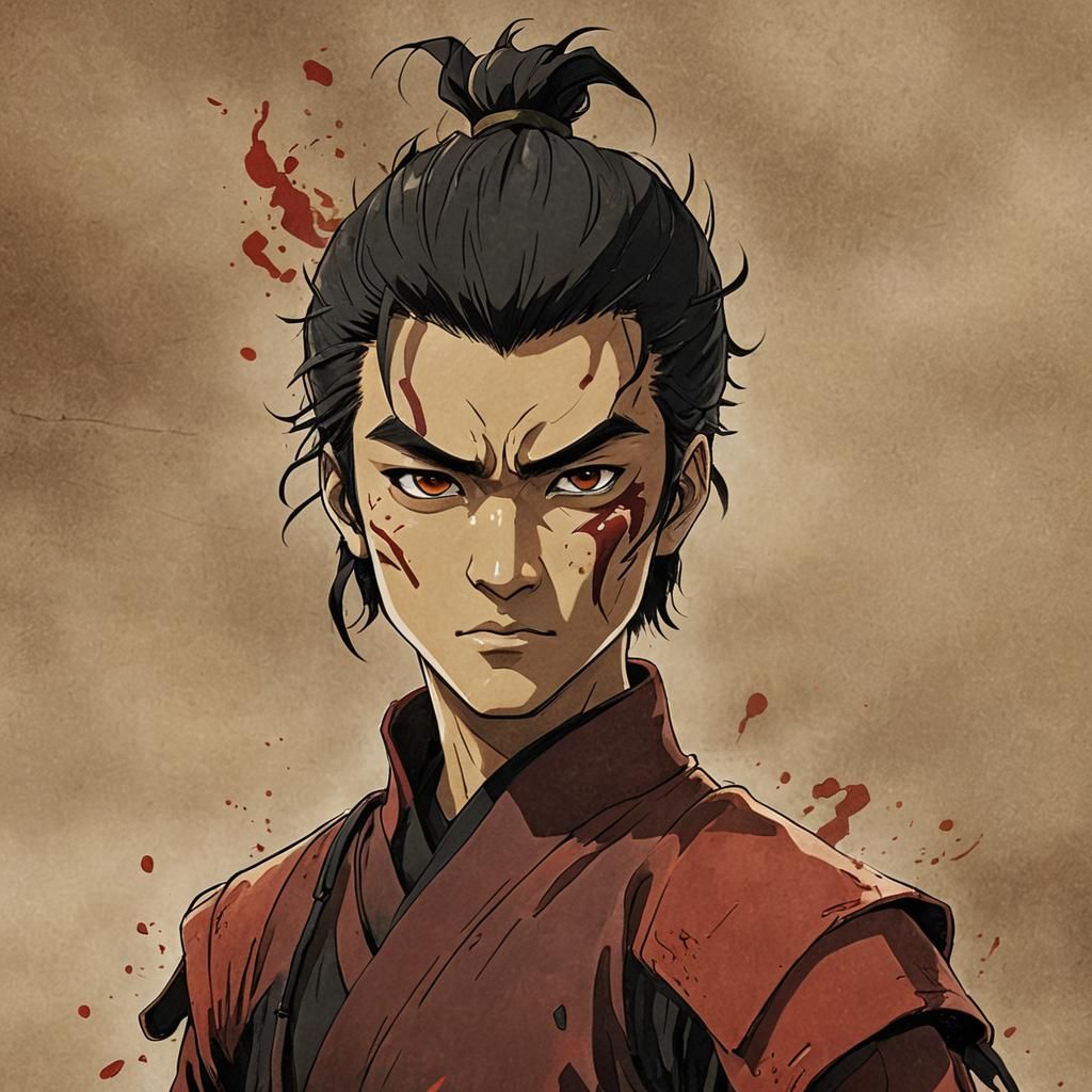 Zuko with Burn Scar, Detailed Matte Painting