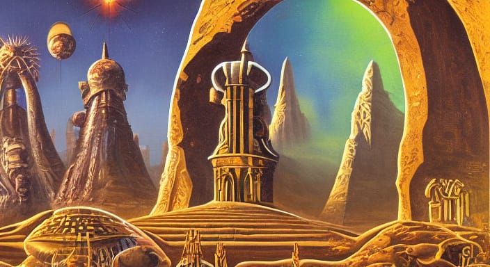 Alien Inscriptions: Surrealist Sci-Fi Architecture