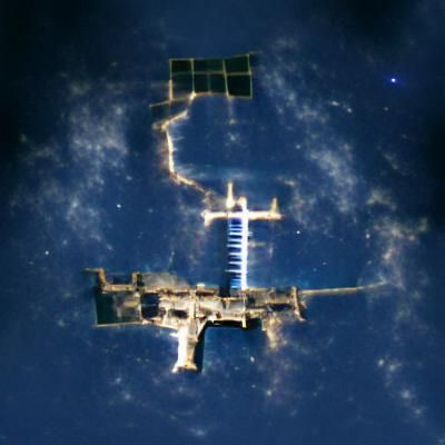 International Space Station Orbiting Earth