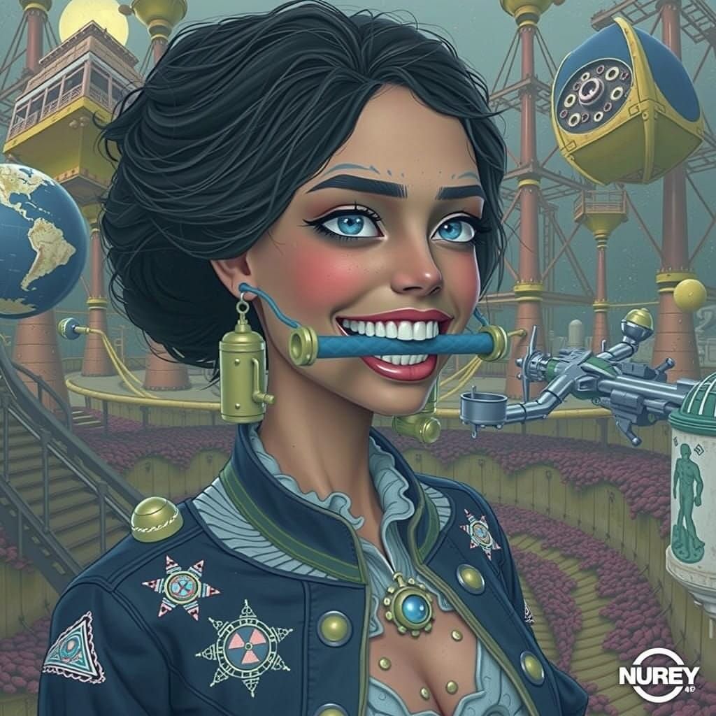 Surreal Concept Art of Nuclear Reactor Mouth, 8K Digital Art