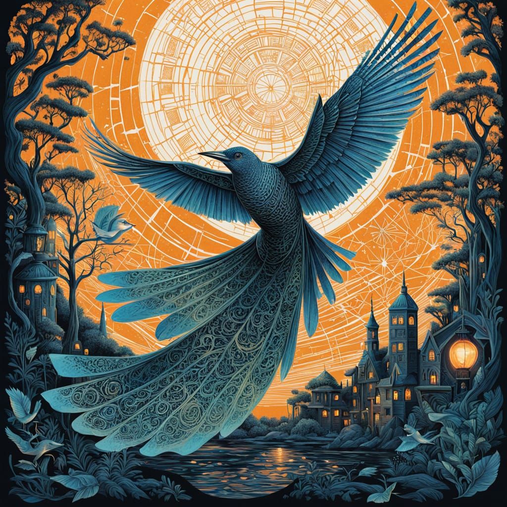 Surrealist Goddess Emerges from Cosmic Dreamscapes