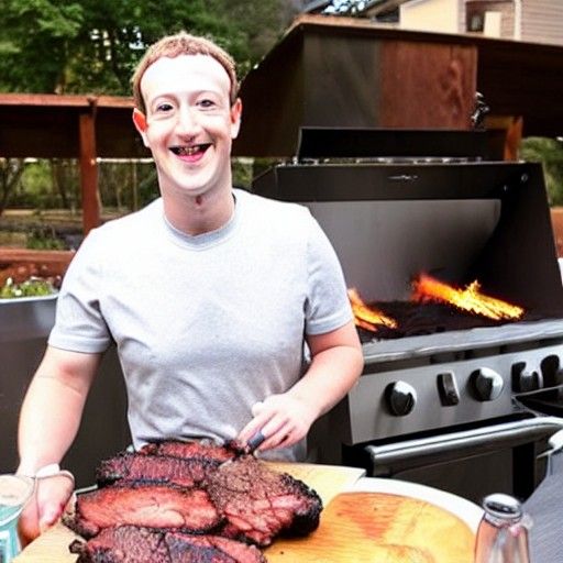 Zuckerberg BBQ: A Humorous AI Rendition