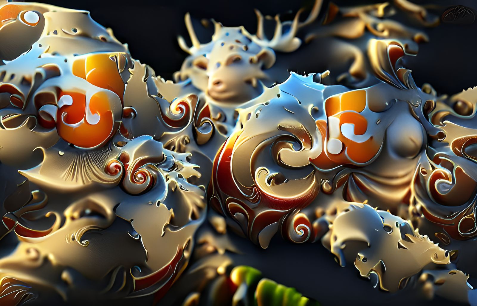 Detailed 3D Render of Julia Set Fractal