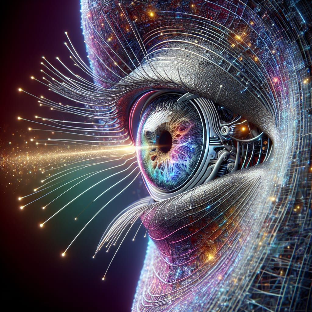 Dramatic Cybernetic Eye Implant Splash Art