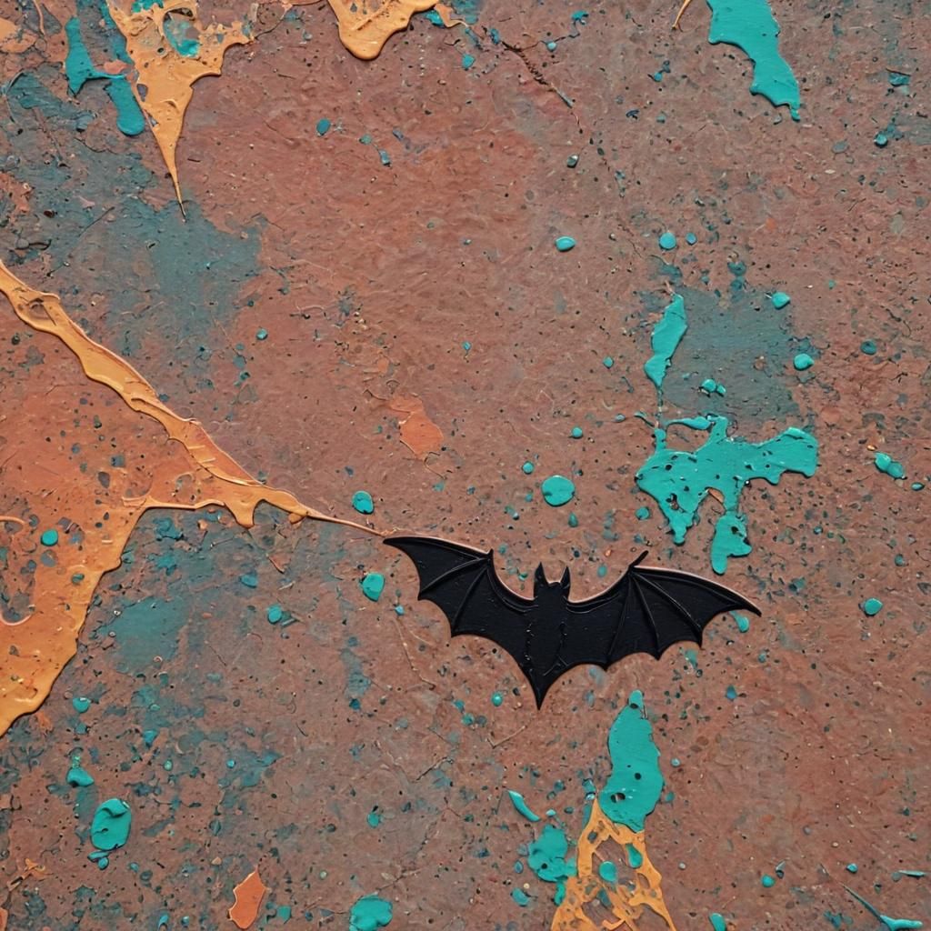 Abstract Bat Country Landscape in Complementary Colors