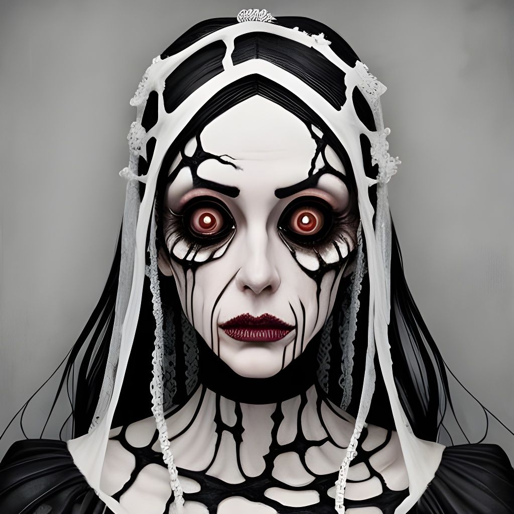 Creepy Distorted Bride: A Grotesque Nightmare