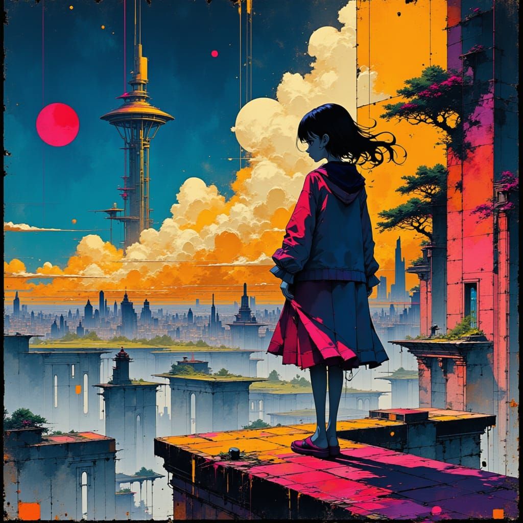 Futuristic Cityscape: A Syd Mead Inspired Vision