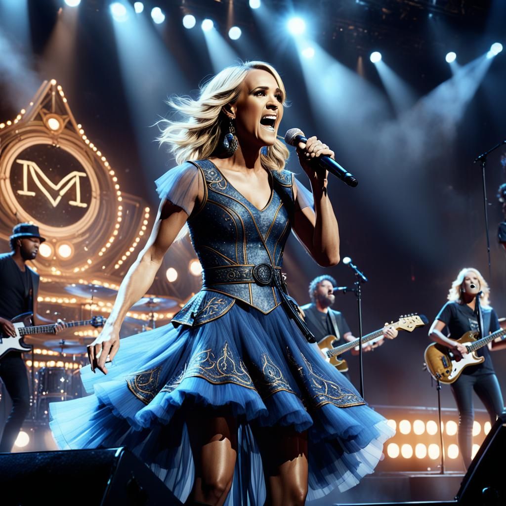 Carrie Underwood Concert Performance: Digital Matte Painting
