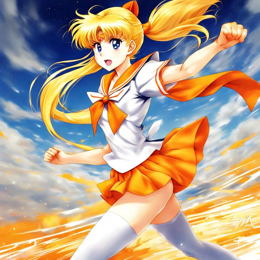 Sailor Venus Running: Anime Key Visual