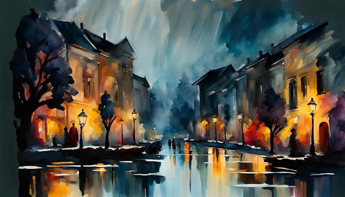Dark & Moody Watercolor Art