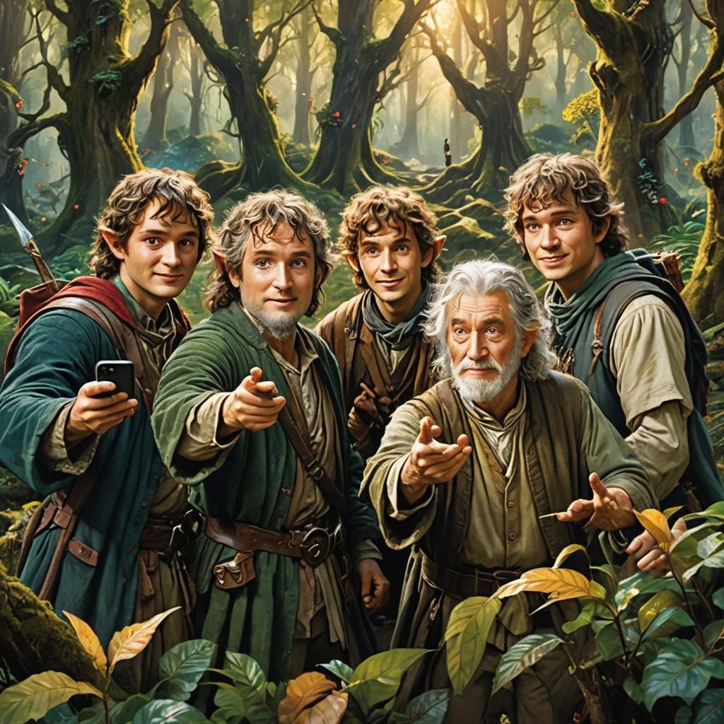 Fantasy Characters Take a Selfie: Splash Art Style