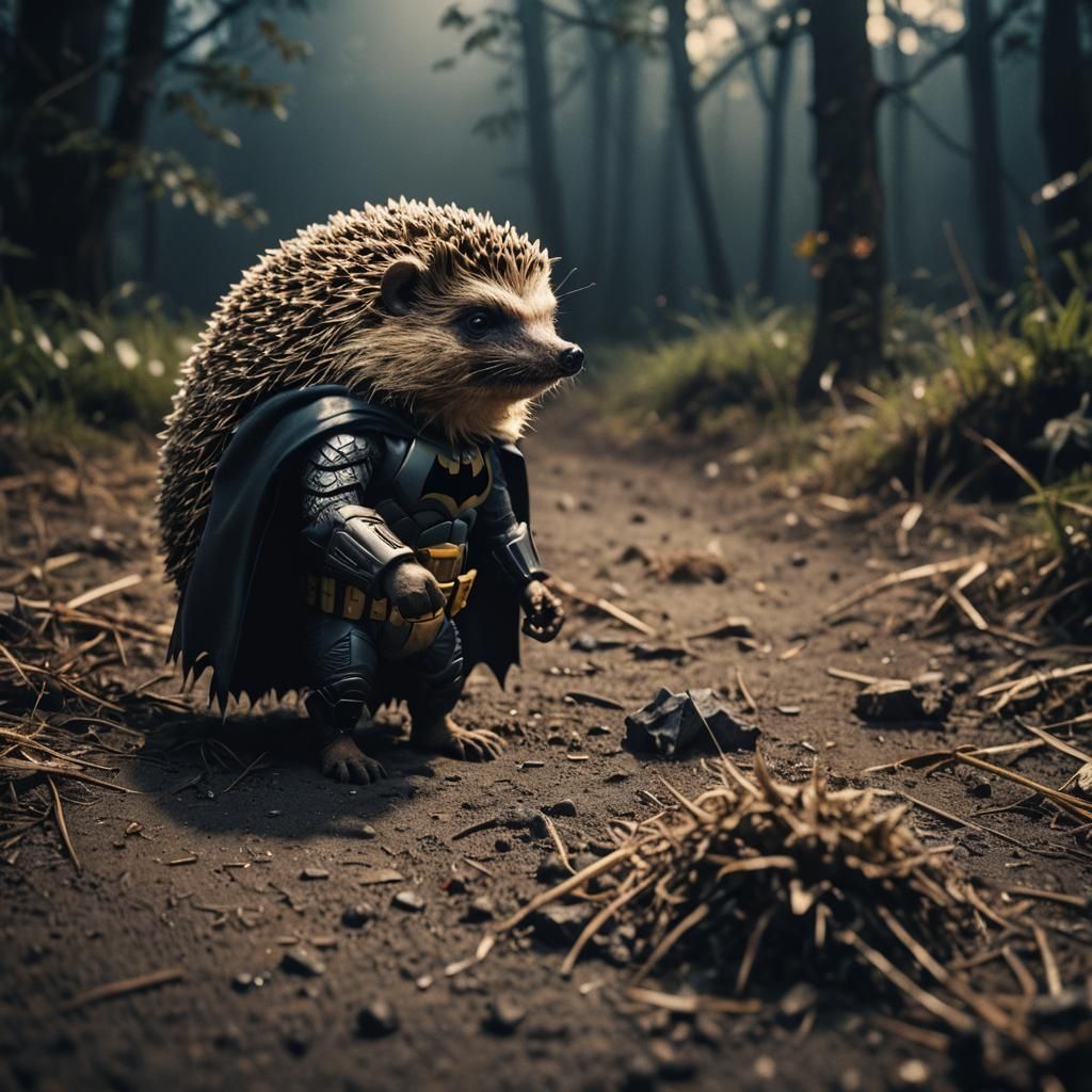 Epic Hedgehog Batman Cinematic Film Still