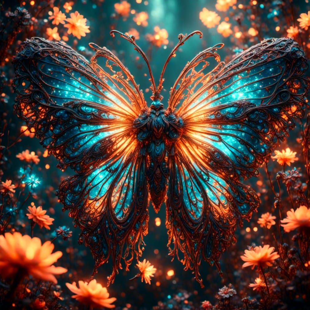 Ethereal Butterfly Hanger with Shimmering Details