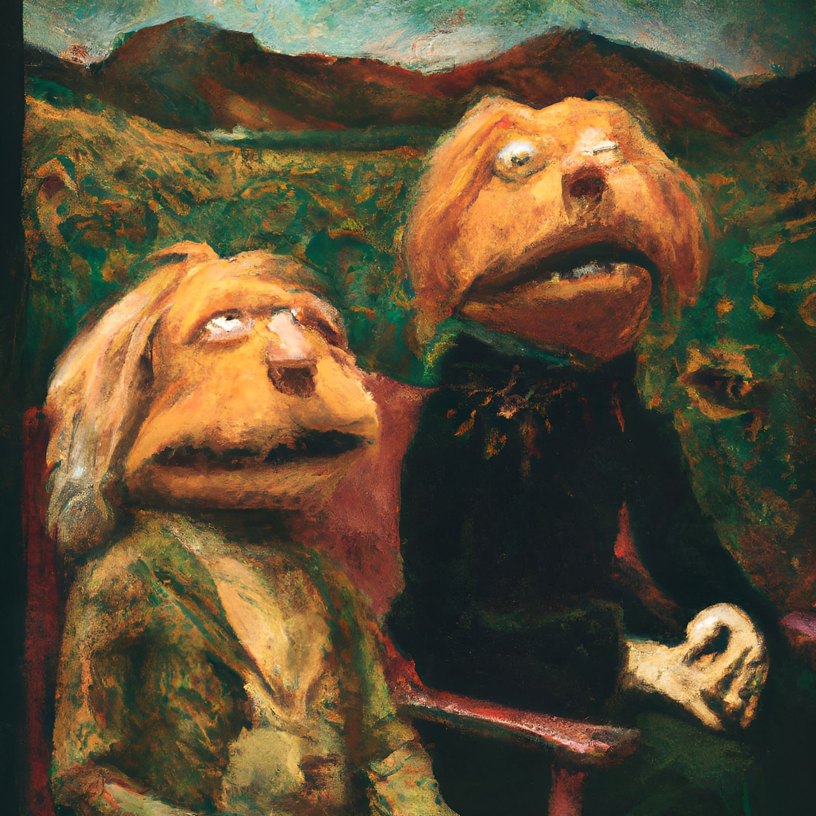 The Muppets as Van Gogh Painting