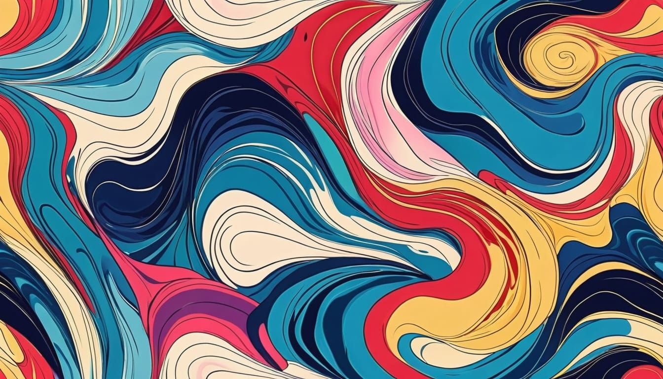 Abstract Suminagashi Ink Pattern