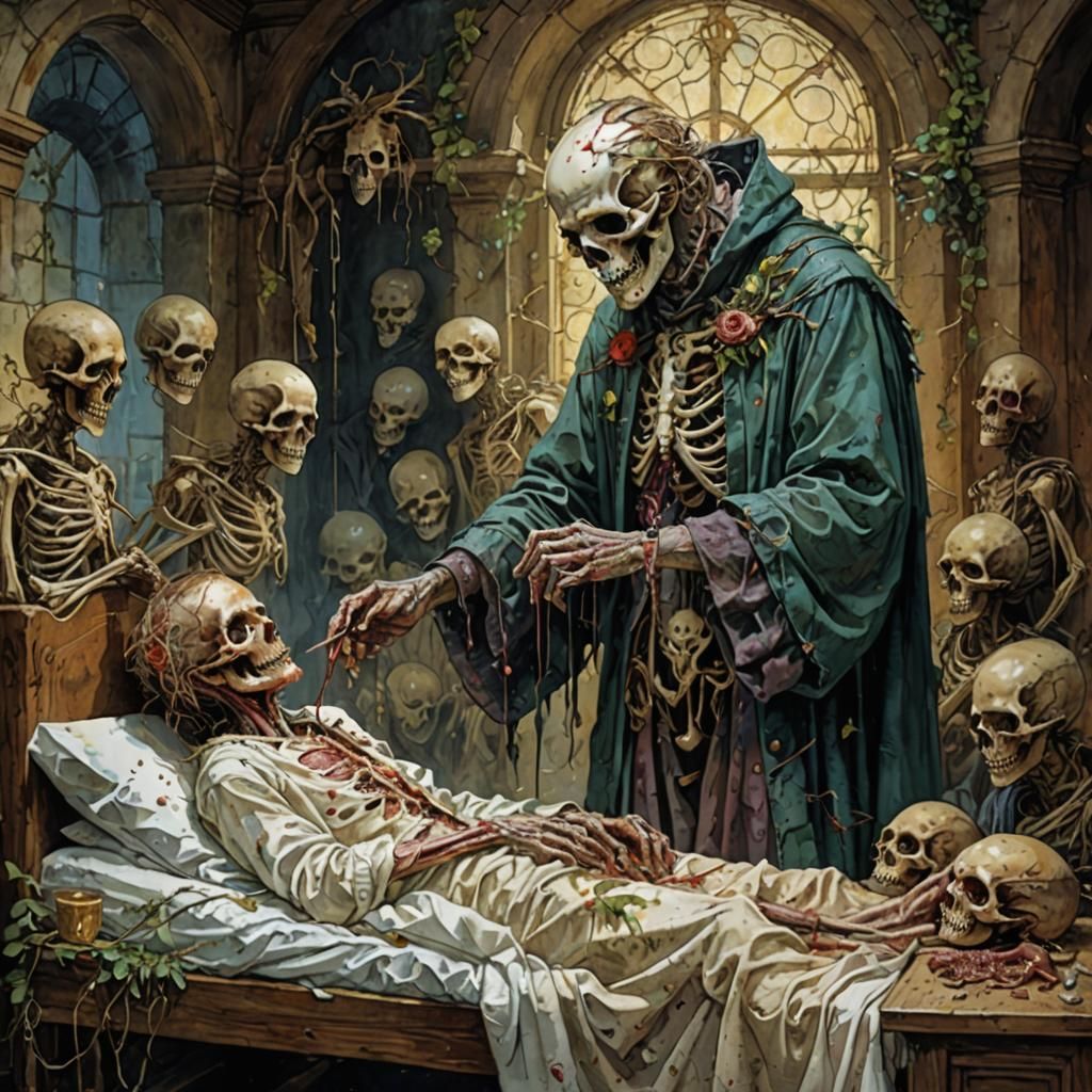 Doctor Caring for Plague Victims, Renaissance Style