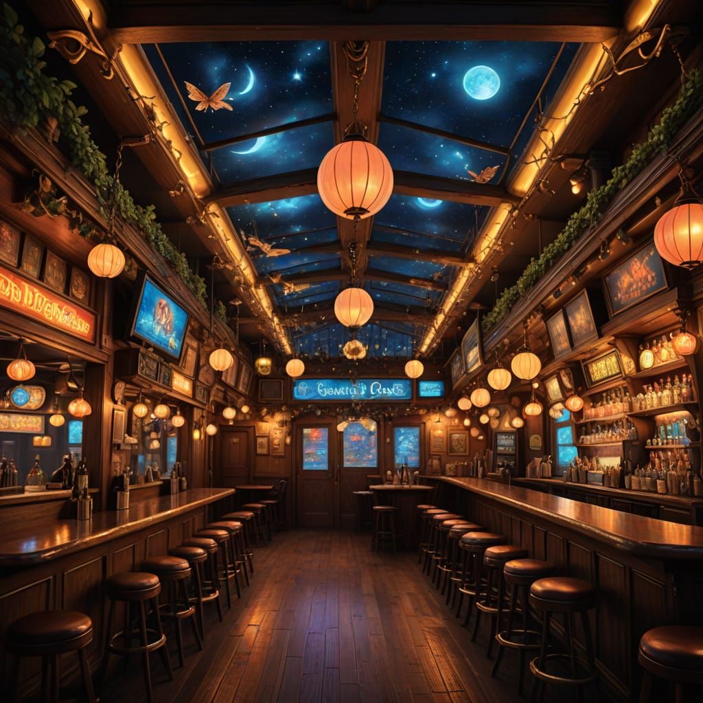 The Pixie Pub: A Fantasy Dive Bar in Digital Art
