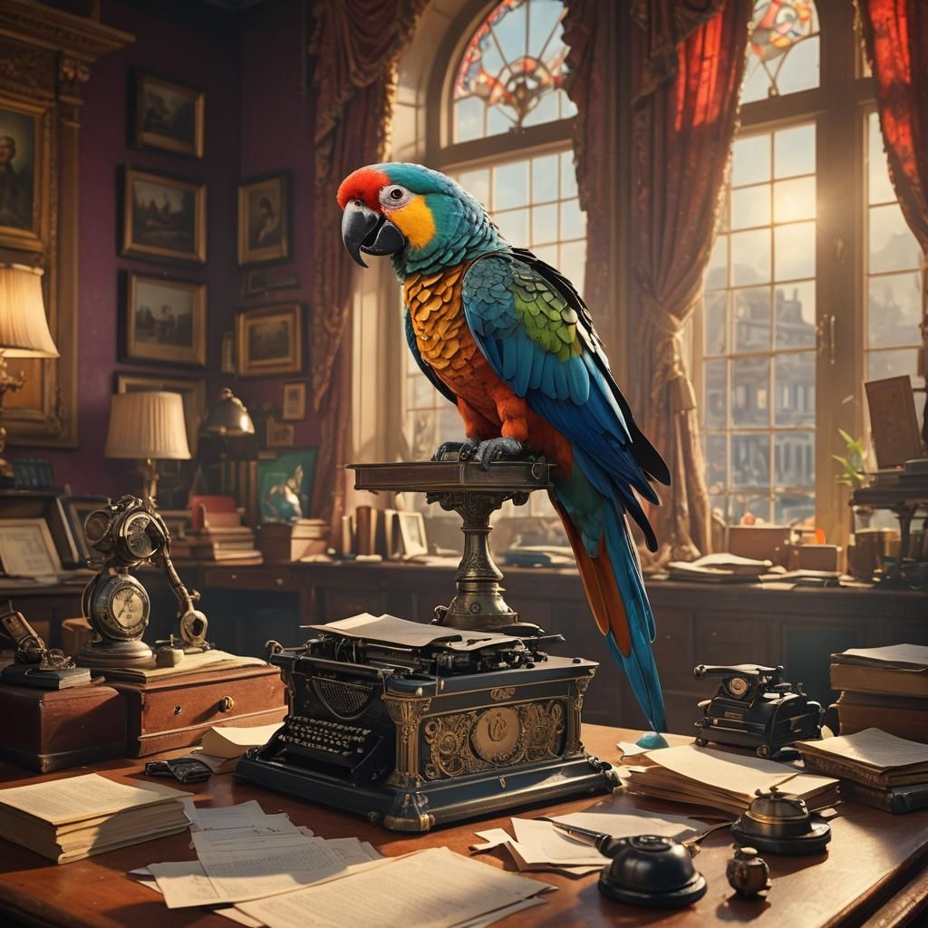 Agatha Christie's Parrot in Digital Matte Painting