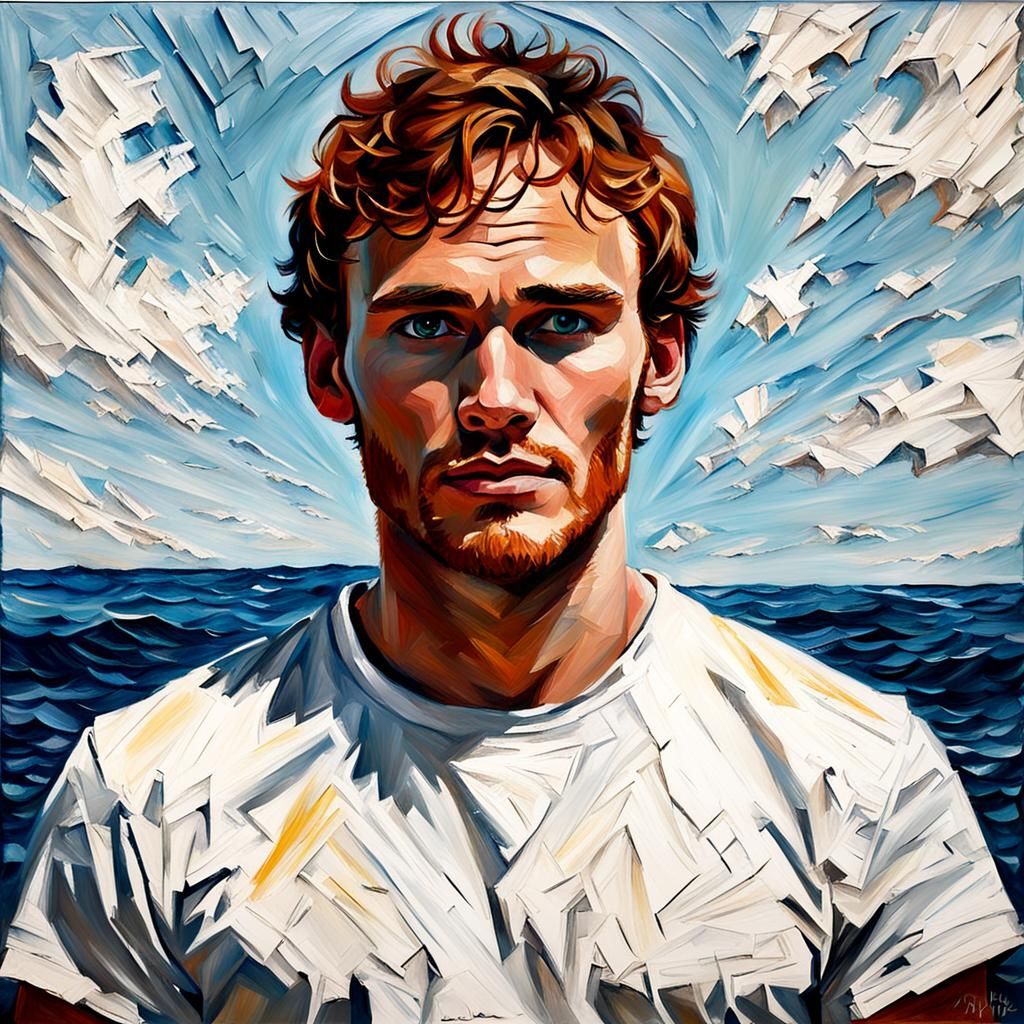 Sam Claflin as Finnick Odair: Impasto Painting