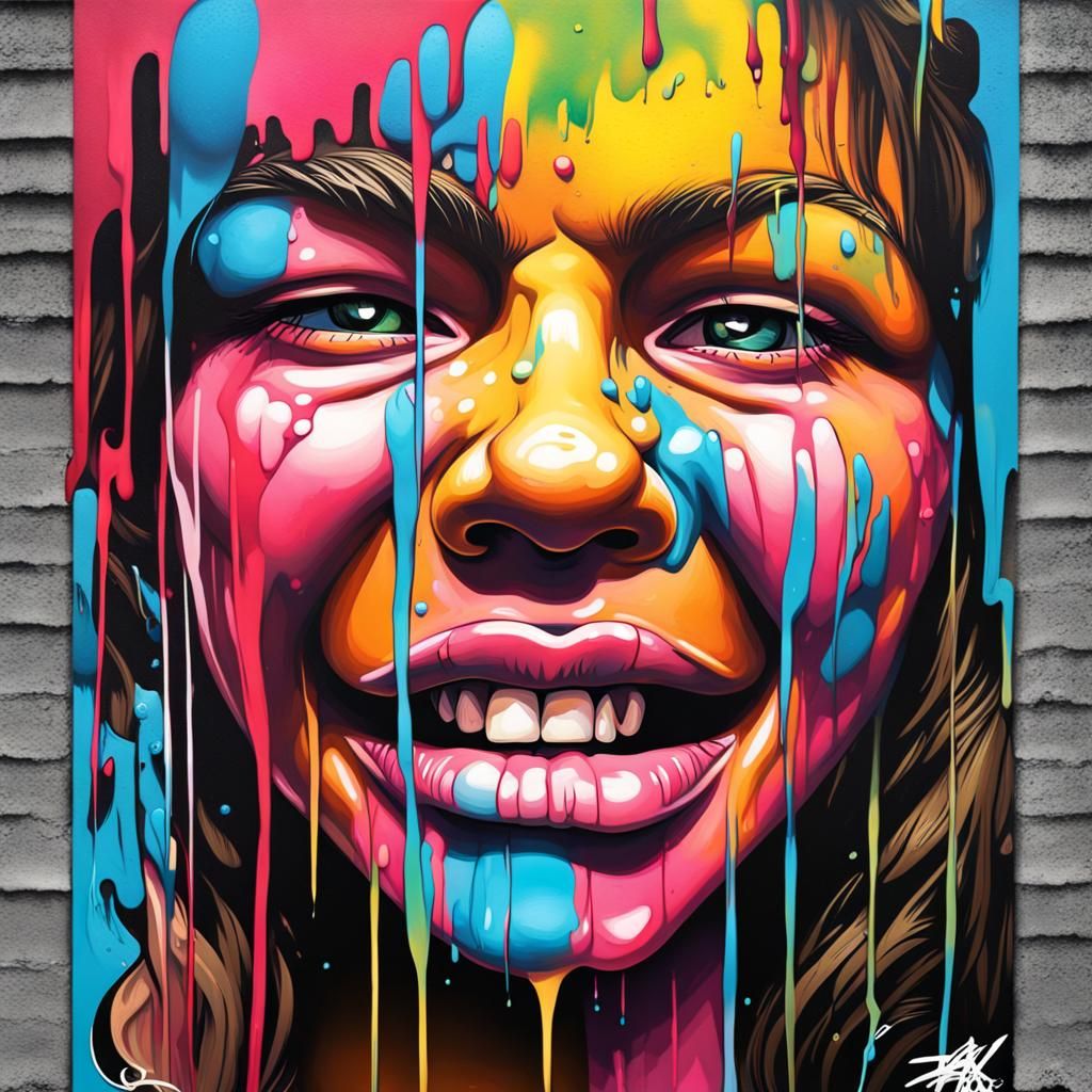 Graffiti Art Thank You in Splash Art Style