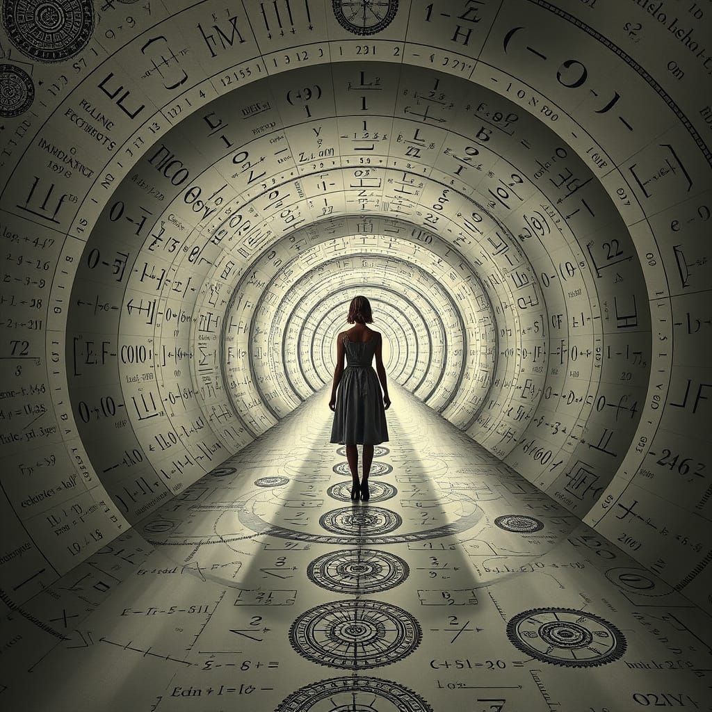 Mind-Bending Math Loop in Escher-Inspired Style