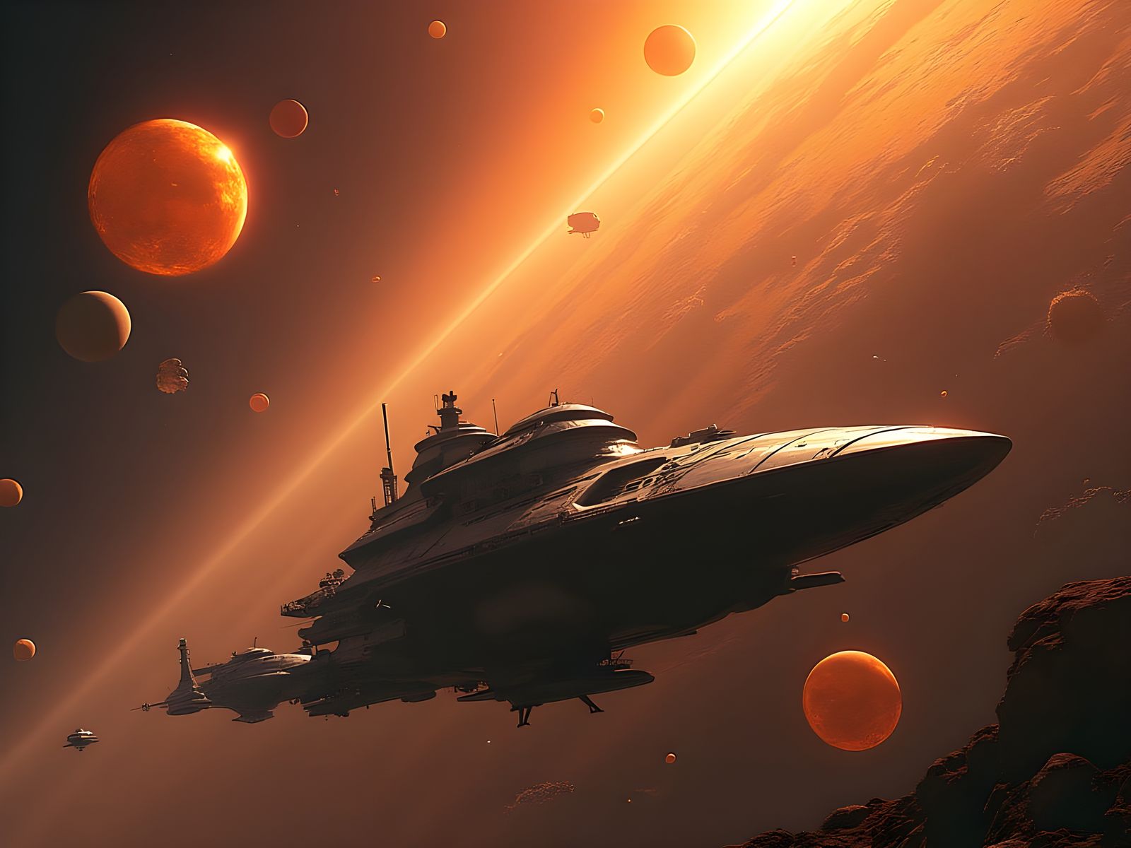 Vast Orbital Shipyard Construction in Galactic Scale