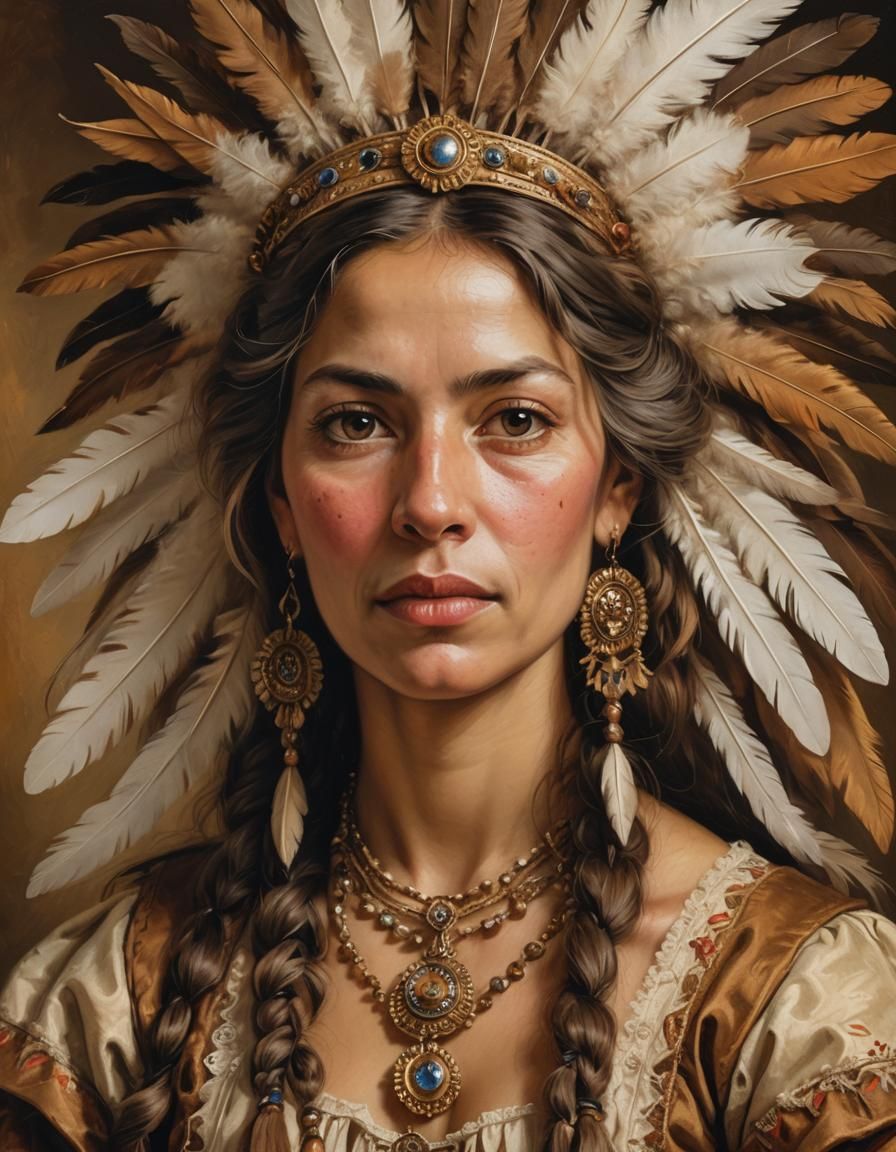 Portrait circa 1685 Lenae Lenape
