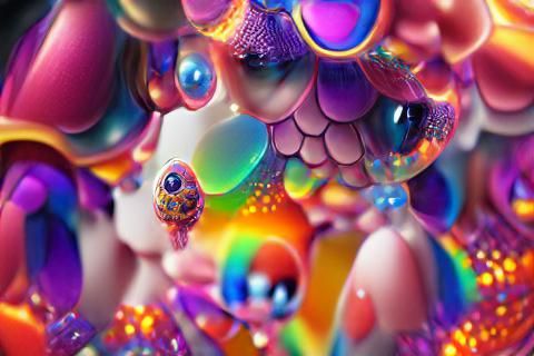 Psychedelic Bubbles in Prismatic Stained Glass