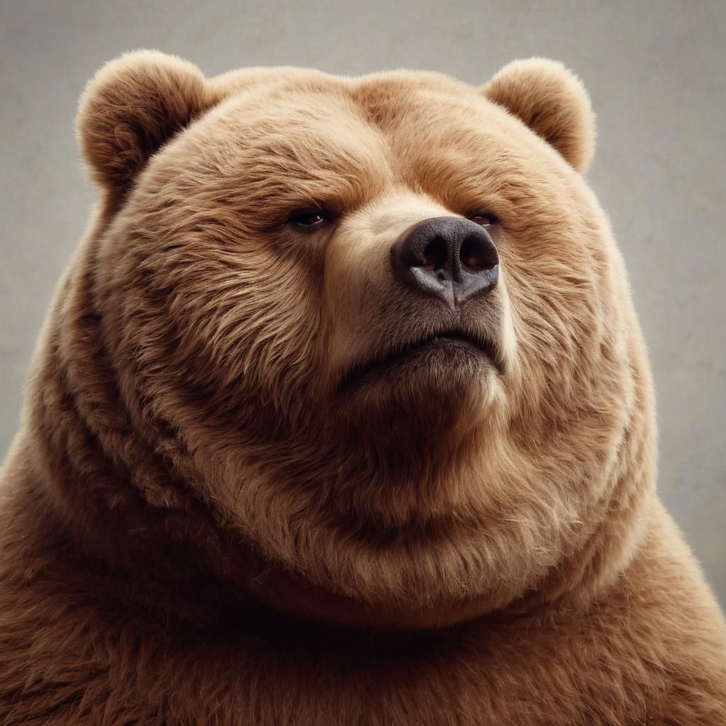 Disdainful Kodiak Bear in Exaggerated Contempt
