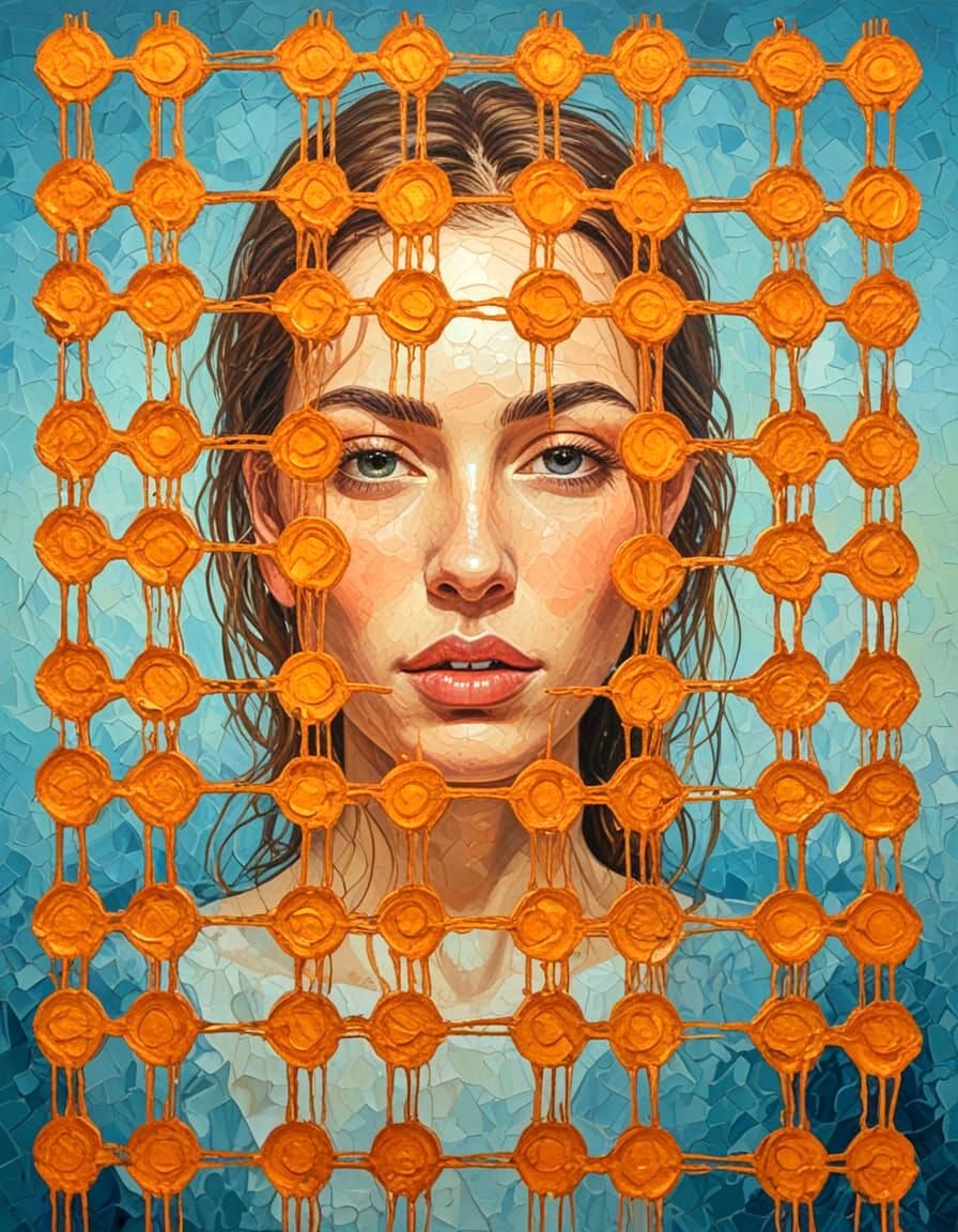 Abstract Portrait of a Woman in Renaissance Style