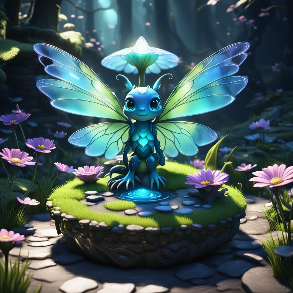 Enchanting Fairycore Scene with 3D Rendering