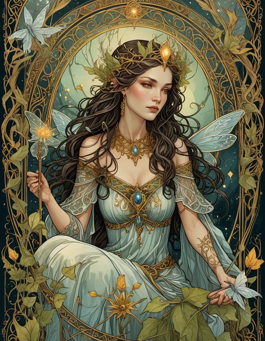 Fantasy Tarot Card: The Fairy Queen