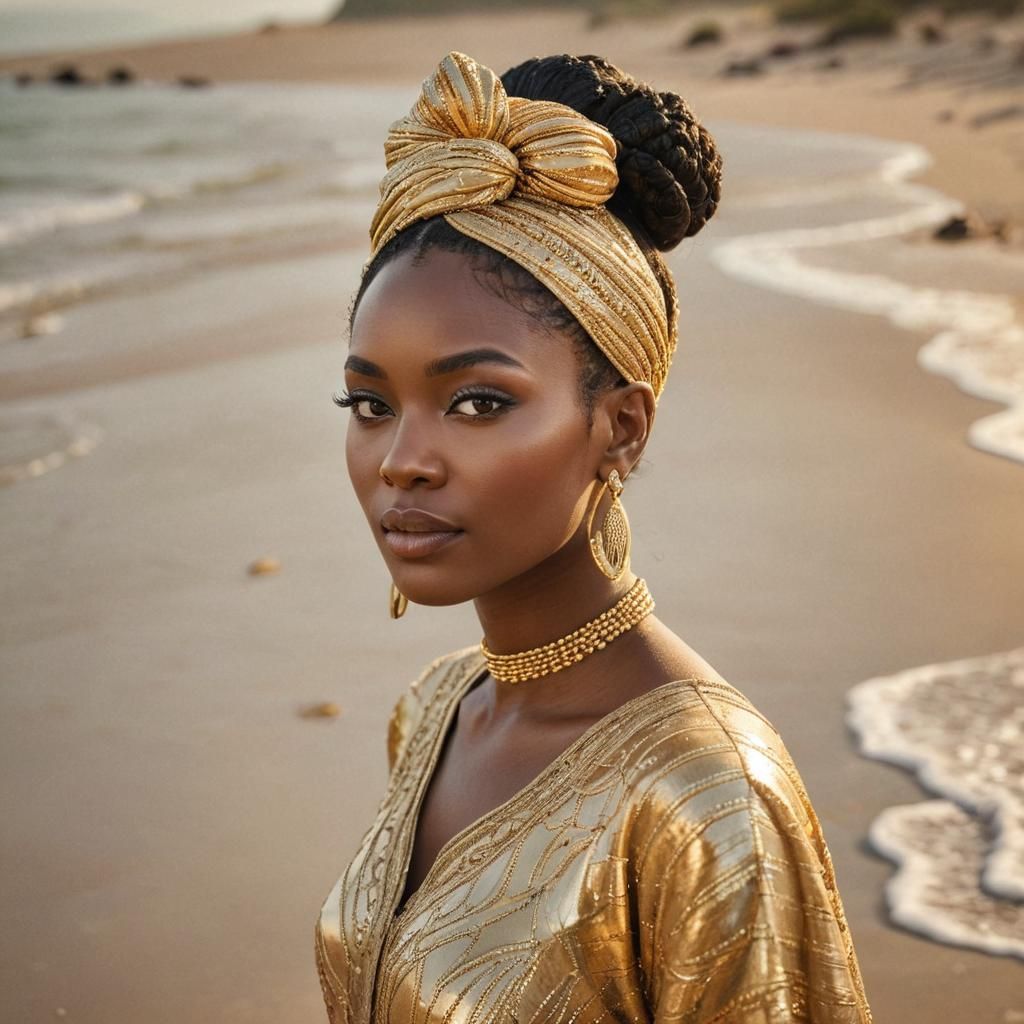 Ghanaian Woman on West African Beach