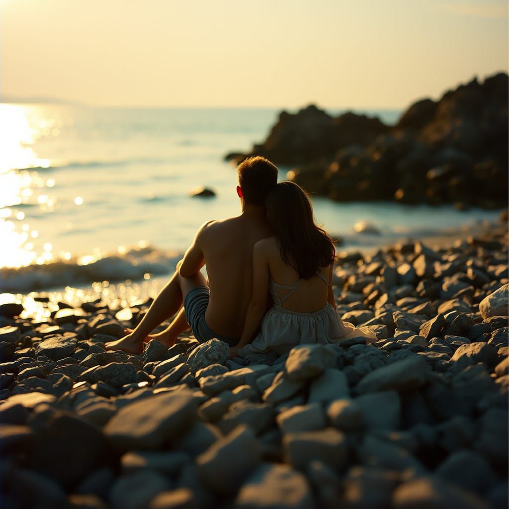 Hyperrealistic Summer Night by the Sea