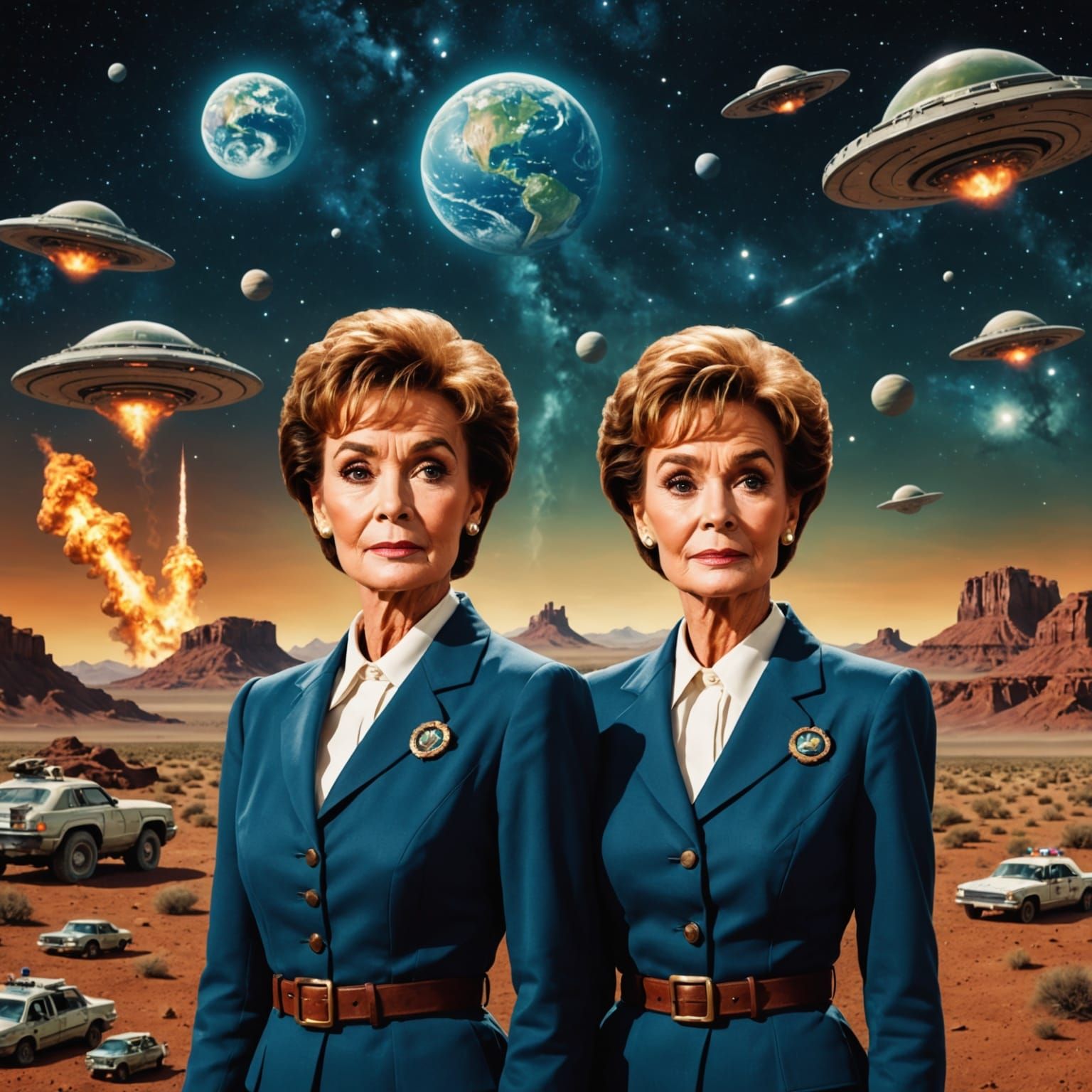Courageous Judge Judy and Clone Unite to Defend Earth agains...