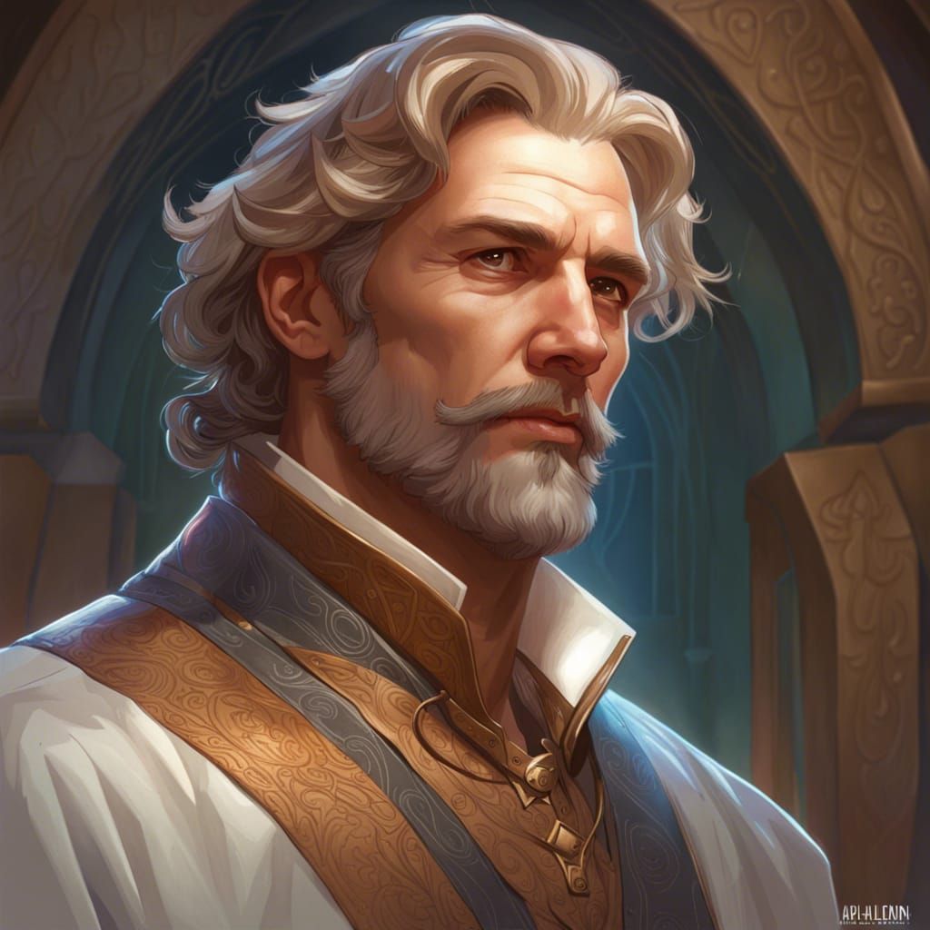 Fantasy Portrait of Nobleman Kullen Albright in 8K