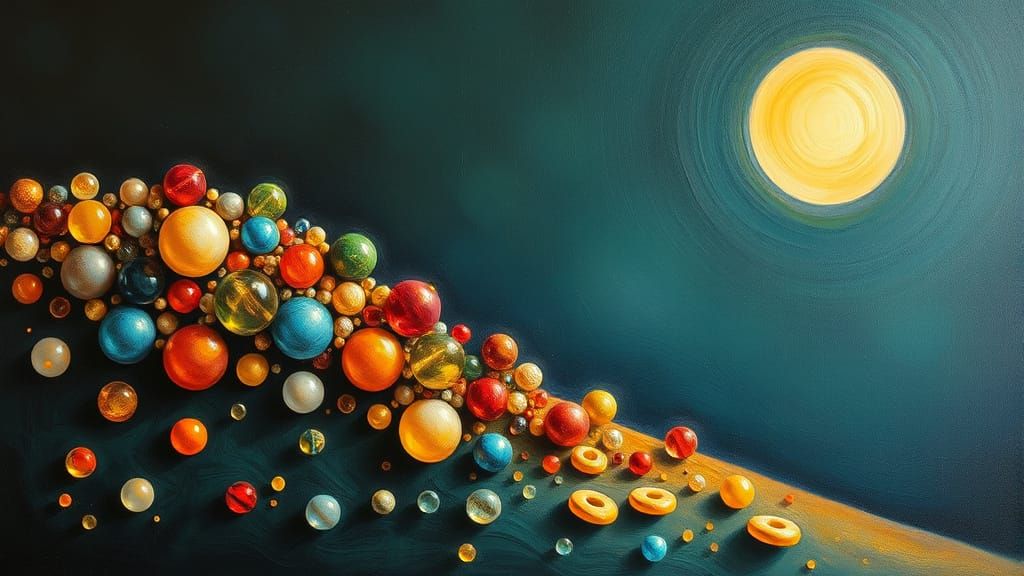 Surreal Melting Beads in Salvador Dali Style