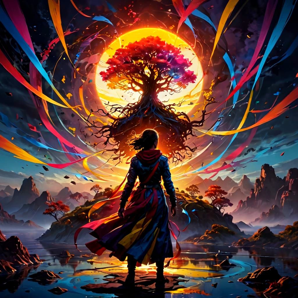 Ethereal Dreamscapes in Vibrant Digital Art